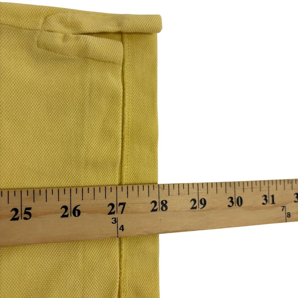 Polo Ralph Lauren Polo Shirt Mens M Yellow Classic Light Blue Pony Logo Preppy